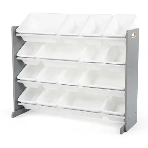 Humble Crew Kids Toy Organizer with 16 Bins, 4 Tier Storage