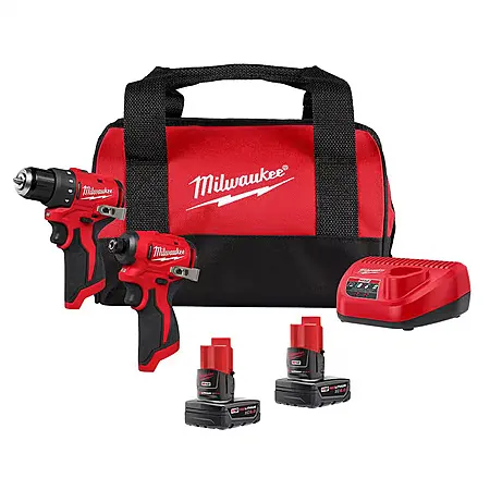 Milwaukee M12 Brushless Subcompact Drill & Impact Driver+ 2x 6Ah Battery Kit