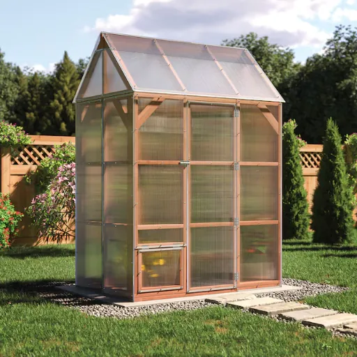 AmeriLux International Home Harvest Greenhouse Multiwall Panel Kit 4-ft L x 3.42-ft W x 6-ft H