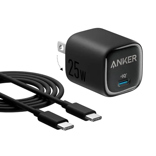 Anker 25W USB-C Wall Charger Block w/ 5' USB-C Cable