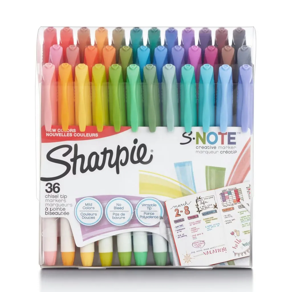 Sharpie S-Note Creative Chisel Tip 36-Count Markers & Highlighters