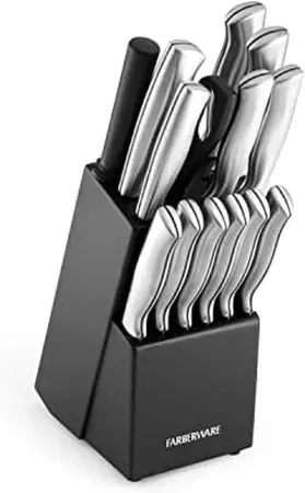 15-Piece Farberware High Carbon Stamped Stainless Steel Knife Set