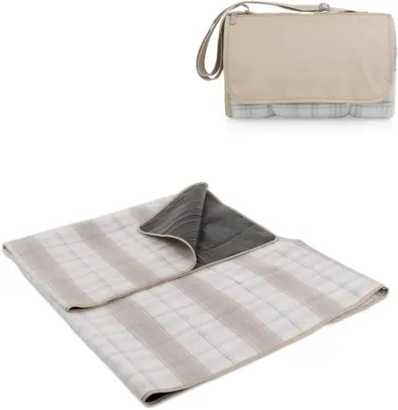 Picnic TIME 59"x51" Outdoor Picnic Blanket Tote with Soft Fleece