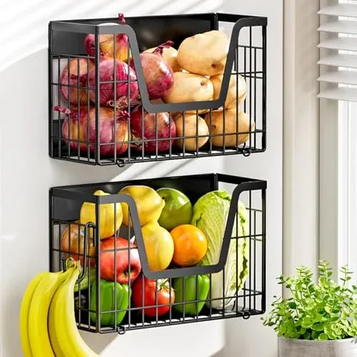 Magnetic Fridge Storage Shelves 2-Pack
