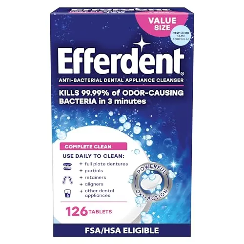 Efferdent Complete Clean Denture Cleaner Tablets 126-Count