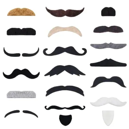 60-Pack KICNIC Fake Mustaches (20 Designs)