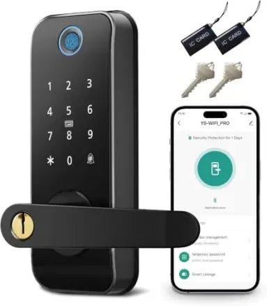 Linkthai Smart Fingerprint Keyless Entry Door Lock with Handle