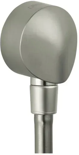 Hansgrohe Wall Outlet with Dual Check Valve Handheld Shower 1/2-Inch Thread Connection Round Brushed Nickel