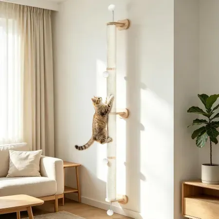 2-Pack 66" EMUST Cat Wall Scratcher Sisal Scratch Post