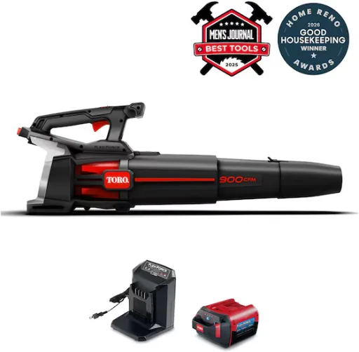 Toro Flex-Force 60-volt 900-CFM 165-MPH Battery Handheld Leaf Blower 4 Ah Battery