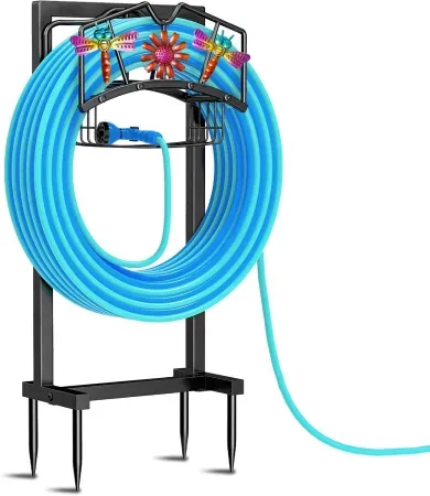 MeyRolizn Garden Hose Holder with Storage Basket