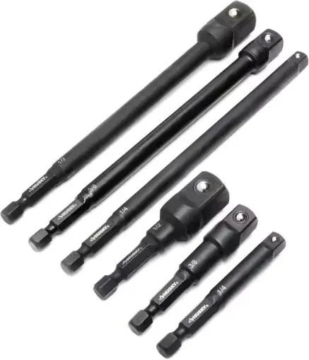 Husky 6-Piece 1/4" Drive Impact Driver Socket Adapter Set