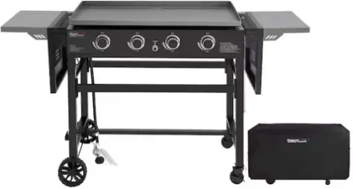 Royal Gourmet 35 in. 4-Burner Propane Gas Grill Griddle with Cover