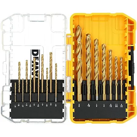 18-Pc DeWALT Titanium Nitride Coated Drill Bit Set