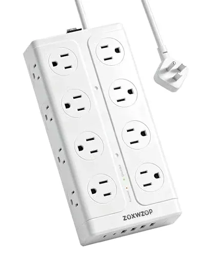 6 ft Surge Protector Power Strip 16 Outlets 6 USB Ports (2 USB-C)