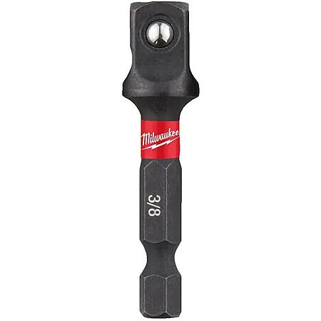 Milwaukee Shockwave Steel Impact Duty 1/4" Hex Shank to 3/8" Square Socket Adapter