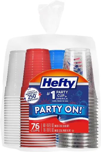 76-Count 16-Oz Hefty Party On! Variety Pack Disposable Cups