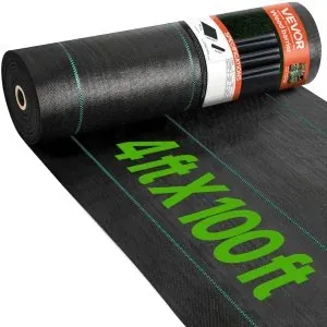 VEVOR Heavy Duty Weed Barrier Fabric 4' x 100' 5.8 OZ