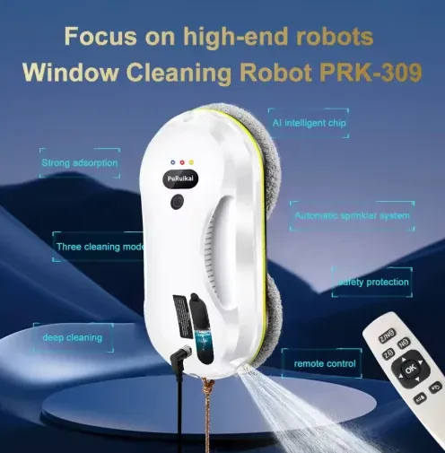 PuRuiKai Window Cleaning Robot 5600Pa Automatic Spray Mop PRK-309