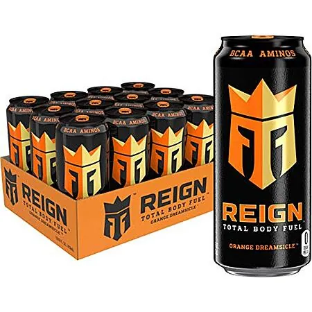 12-Pk 16-Oz REIGN Total Body Fuel Drink (Orange Dreamsicle)