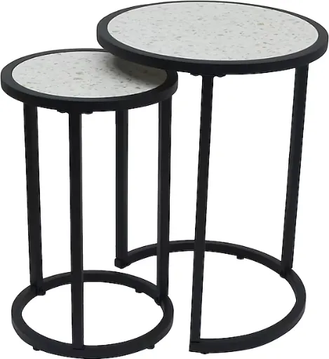 Style Selections Nesting Round Outdoor End Table 16.25-in