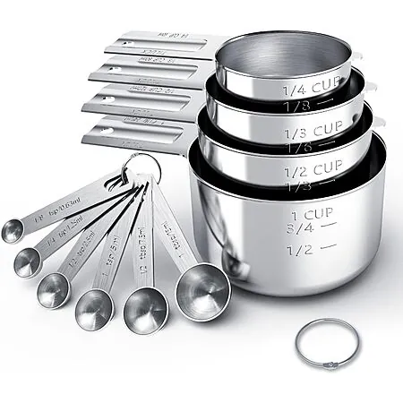 10-Pc Tiluck Stainless Steel Measuring Cups & Spoons Set
