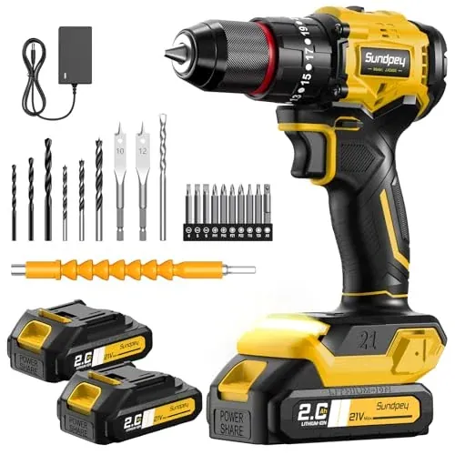 Sundpey 620In-lbs Brushless Cordless Drill Set