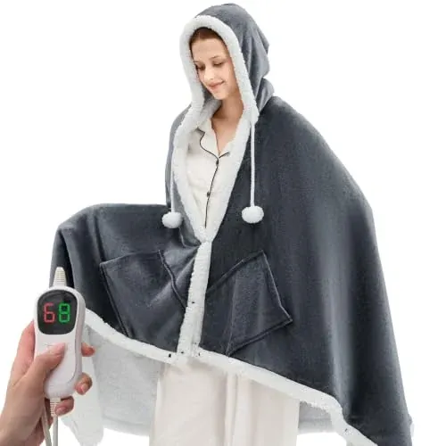 Ploath Wearable Heated Blanket Throw Electric