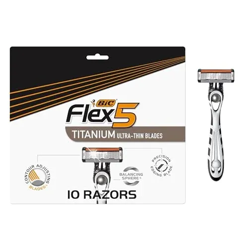 BIC Flex 5 Men’s Disposable 5-Blade Razors 10-Pack