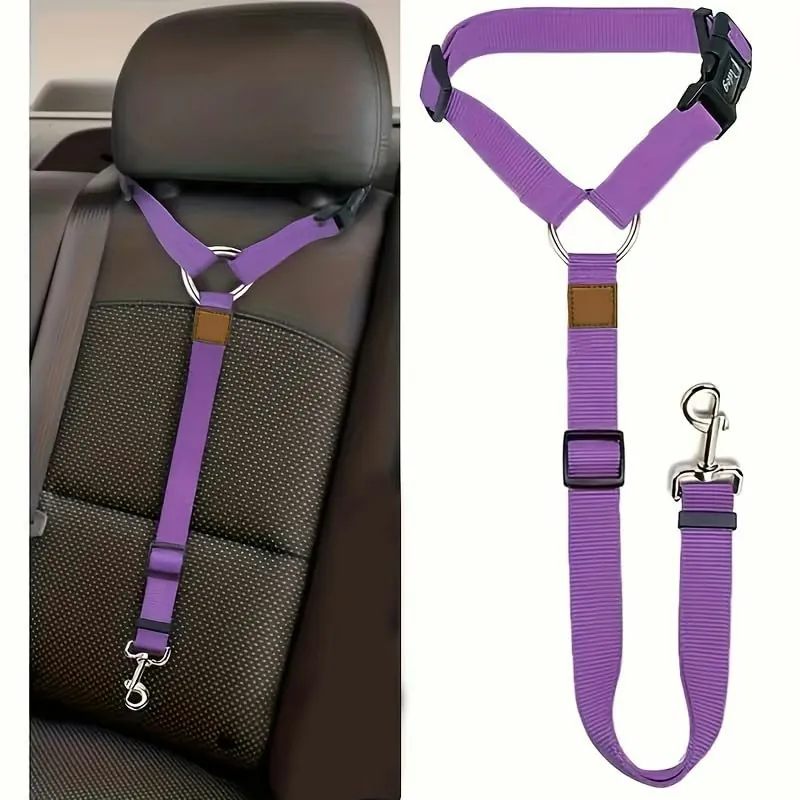 Dog Car Seat Belt w/ Headrest Restraint: 69 cents + free shipping w/