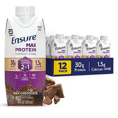 Select Accounts: 12-Pk 11-Oz Ensure Max 30g Protein Shake (Milk Chocolate)