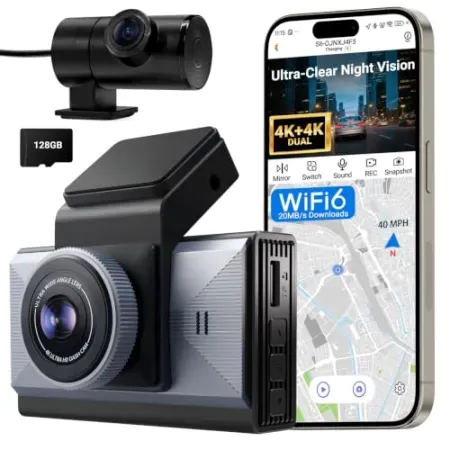 YoloPet Front and Rear 4K Dual Dash Cam
