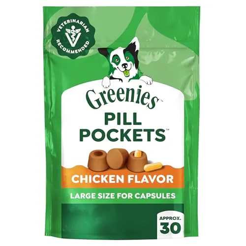 Greenies Pill Pockets Large Size Dog Treats, Chicken, 7.9 oz