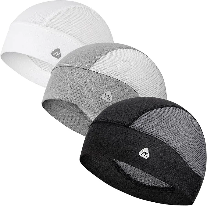 Breathable Mesh Helmet Liner Skull Caps 3 Pack