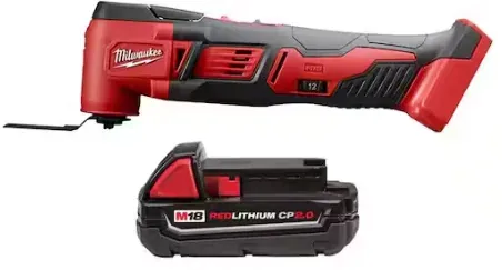 Milwaukee M18 18V Lithium-Ion Cordless Oscillating Multi-Tool with 2.0 Ah Compact Battery