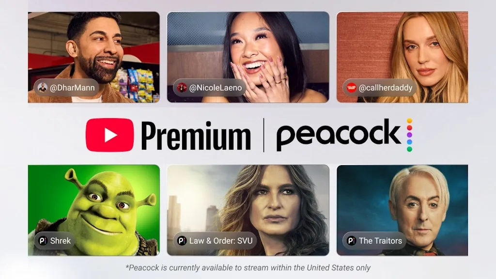 Peacock + YouTube Premium: Coming Early 2027