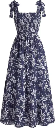 Kate Kasin Summer Women's Floral Boho Maxi Dress