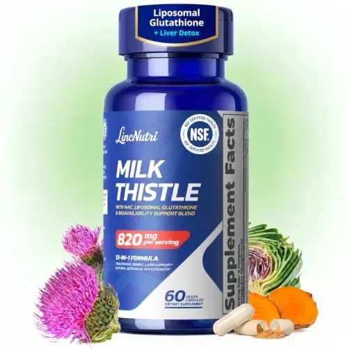 LincNutri Milk Thistle 80% Silymarin Liver Support 60 Caps
