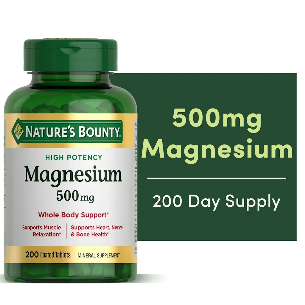 Nature's Bounty 200-Tablet 500mg Magnesium Oxide Supplement