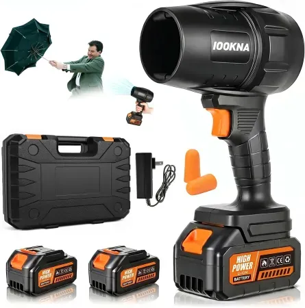 IOOKNA Cordless Handheld Leaf Blower w/ 2x 4.0Ah Batteries
