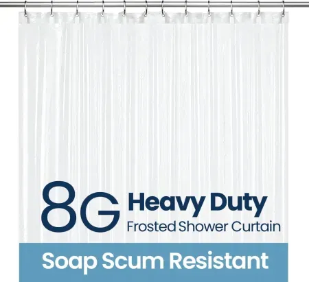 72" x 72" LiBa PEVA Plastic Shower Curtain Liner w/ Rust Proof Grommets