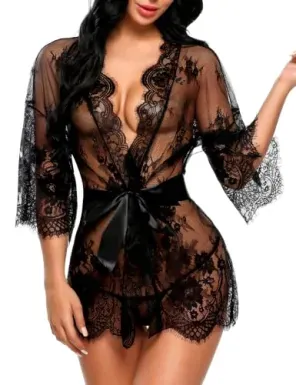 Avidlove Women's Lace Kimono Robe