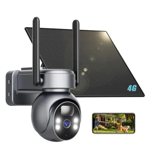 LIWAN 4G LTE 2K Cellular Security Camera Outdoor