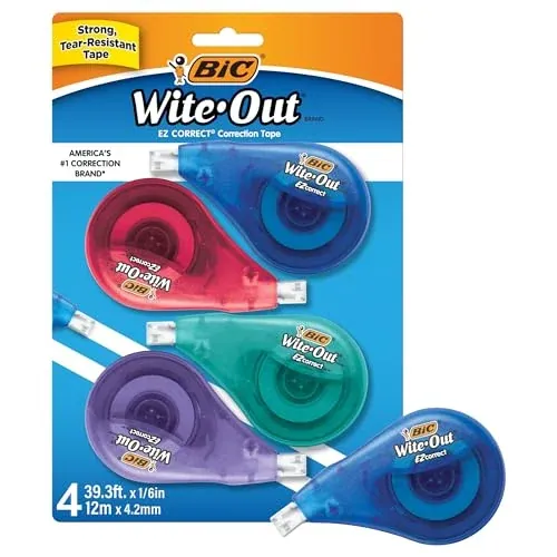 BIC Wite-Out EZ Correct Correction Tape 4-Count