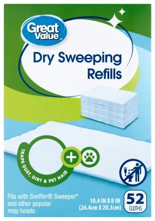 52-Count Great Value Dry Sweeping Cloth Refills