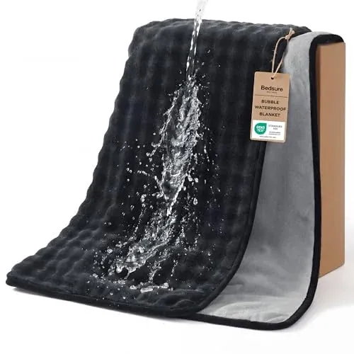 Bedsure Soft Bubble Waterproof Blanket