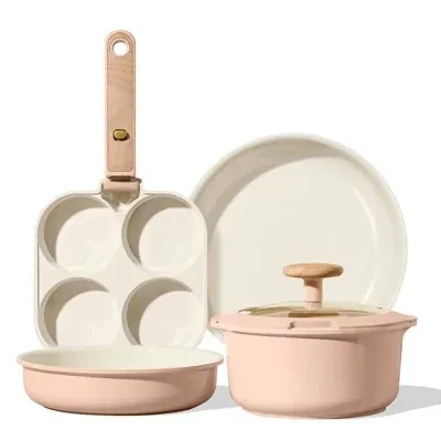 Carote 6pc Ceramic Nonstick Detachable Cookware Set