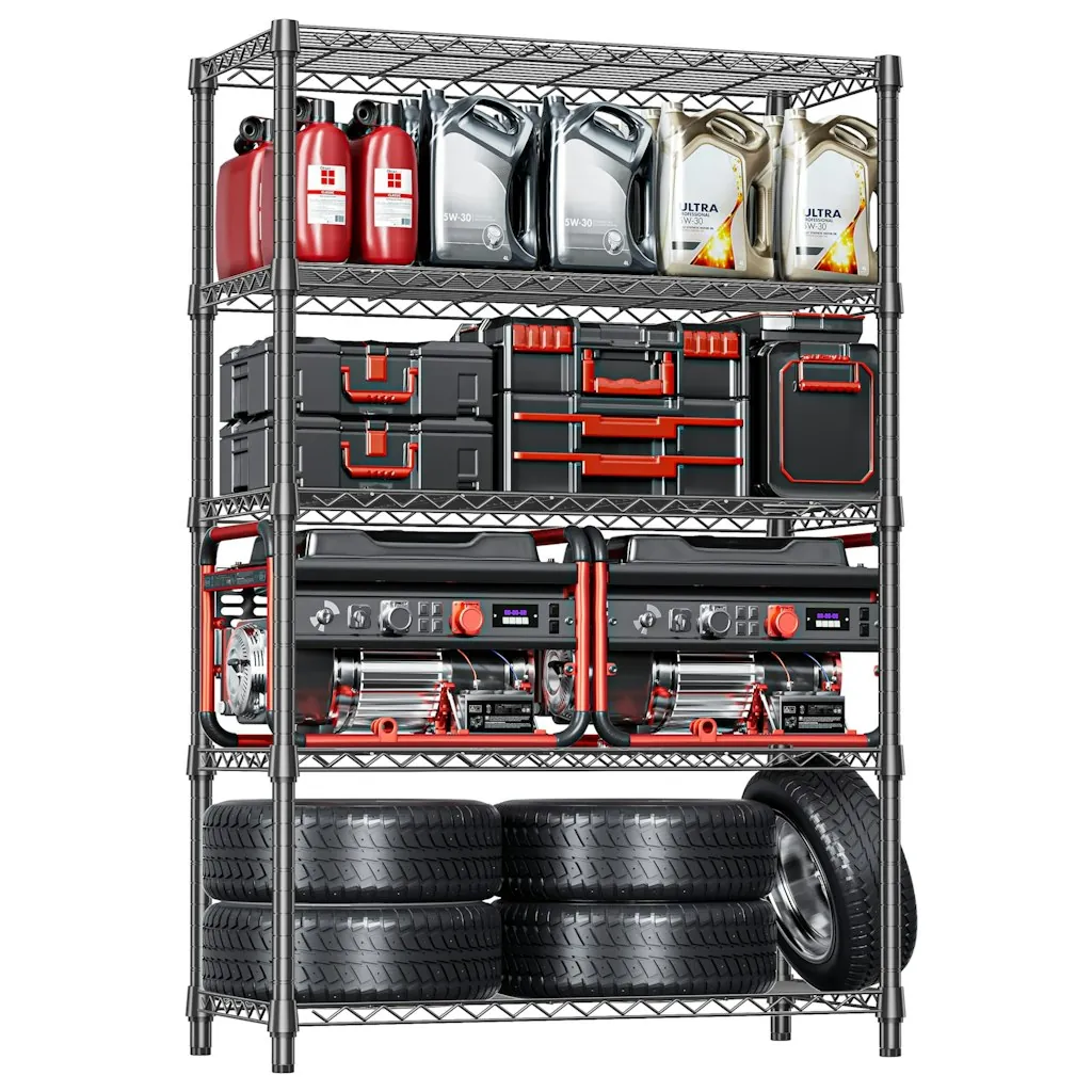 IZEUK 5-Tier Heavy Duty Metal Storage Shelving Unit