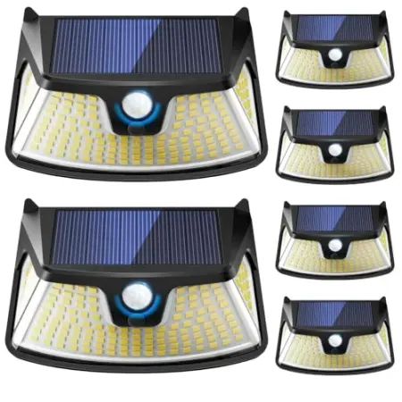6-Pack BUCASA 850-Lumen 152-LED Solar Outdoor Lights