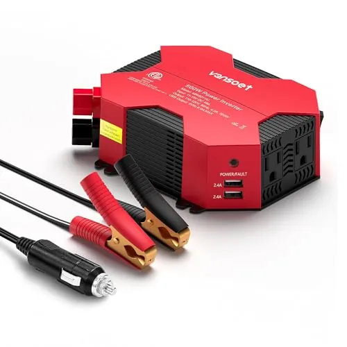 500 Watt Car Power Inverter DC 12V to AC 110V
